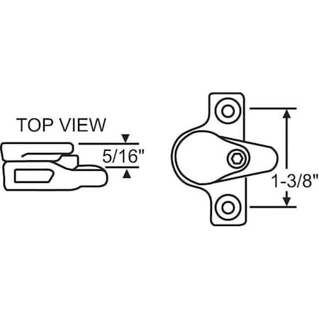 Strybuc Custodial Handle White Bronze 32-256